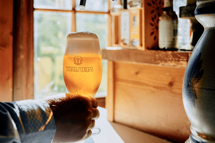 Bier von Thalheim aus der Zapfsäule.