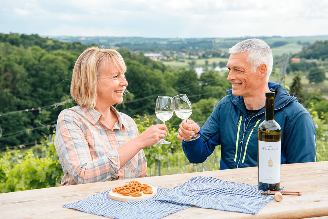 Beim Weinpicknick im Dresden Elbland lässt sich das Leben wunderbar genießen.