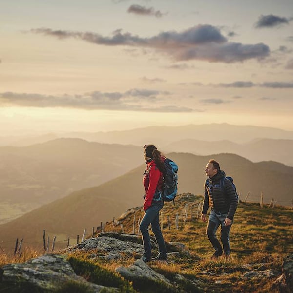 zwei Wanderer, Aussicht, Gstoder