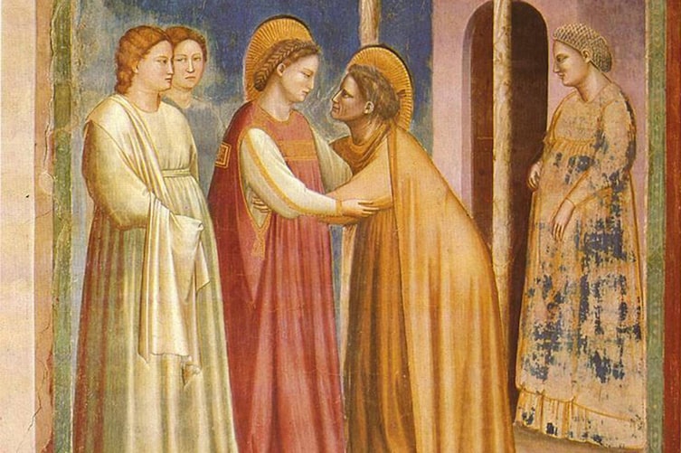 Giotto di Bondone: Mariä Heimsuchung, um 1305 (Bild: Wikimedia Commons)