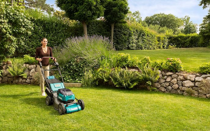 Makita, Rasenmäher, Garten, Wiese, Gras, Rasen