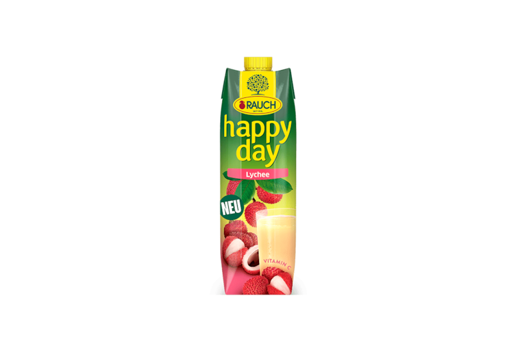lychee saft verpackung von happy day
