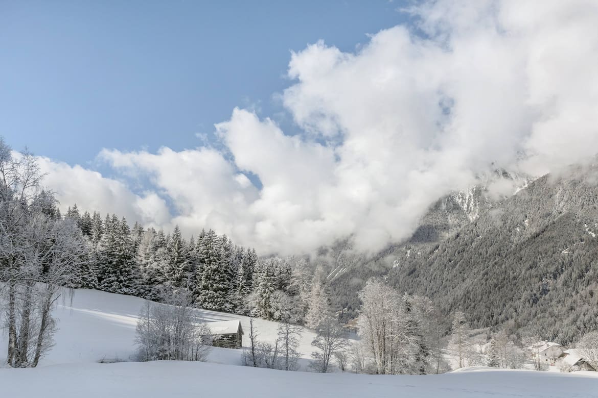 Winterlandschaft im Antholzer Tal. Servus