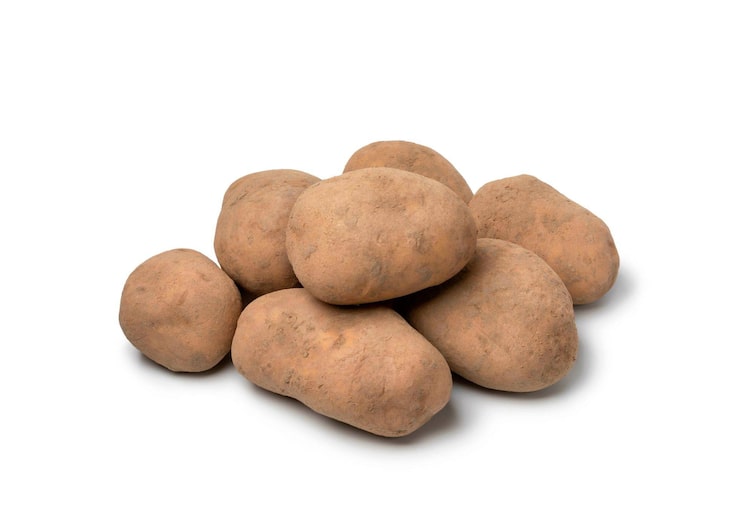 erdige Kartoffel mit rauer Schale