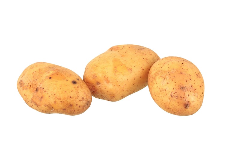 Drei Kartoffeln mittelgroß, gewaschen mit dünner Schale