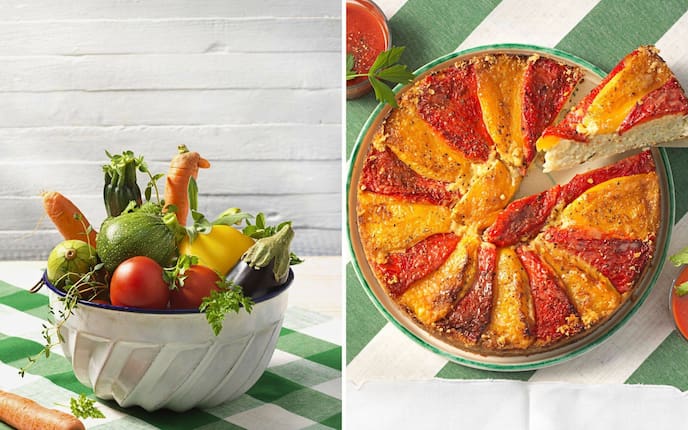 Tomaten, Karotten, Paprika, Kugelzucchini, Melanzani, Aubergine, Salbei, Petersilie, Majoran, Gemüse, Gemüserezepte