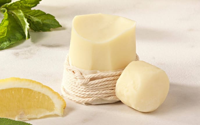 Festes Deo, Deostick selbstgemacht, Jugeschnur, Backpapier, Minze, Zitronenspalten