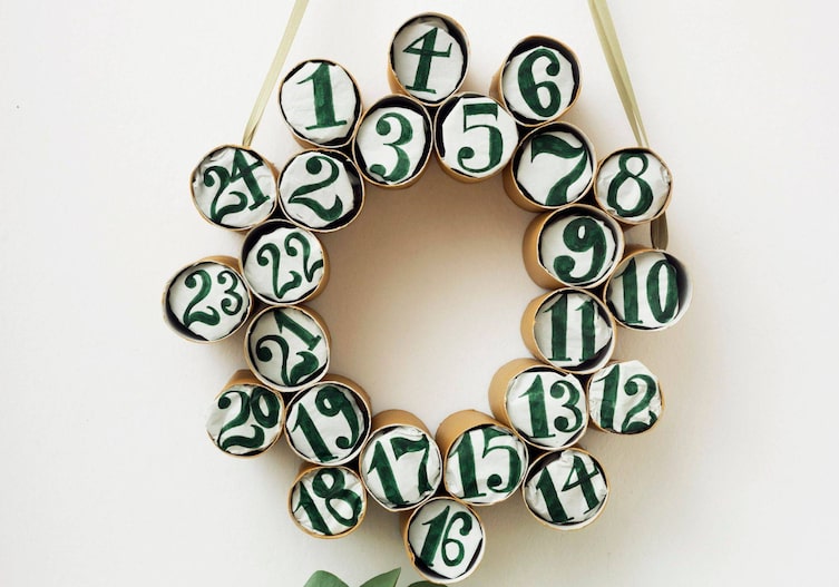 Adventskalender, selbermachen, basteln, Kartonrollen