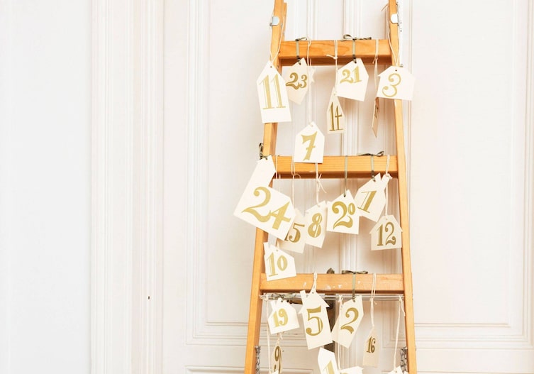 Leiter, Adventkalender, selbermachen, basteln