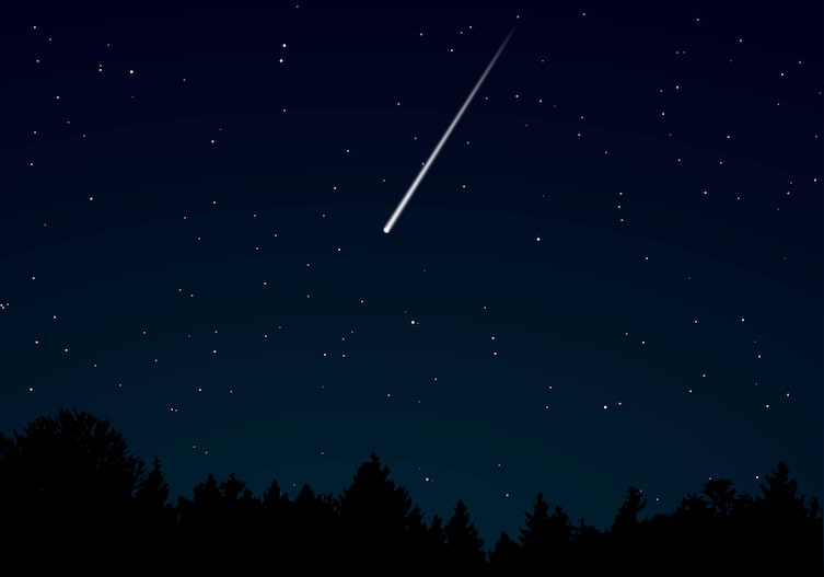 Nachthimmel, Sternenhimmel, Sternschnuppe