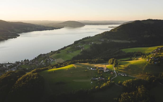 Panoramabild Steinbach am Attersee
