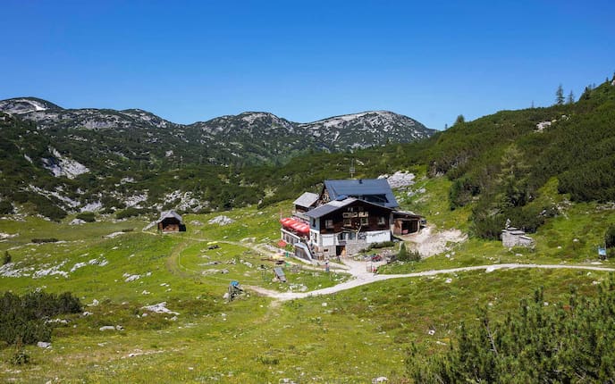 Almhütte auf der Gjaid Alm