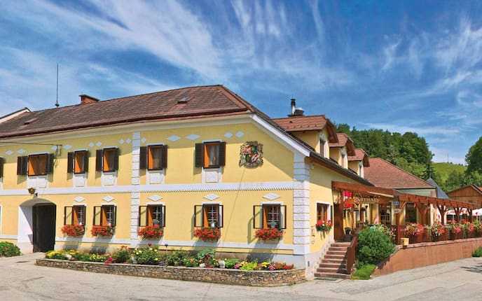 Ausflüge, Wirtshaus, Gasthaus Buchegger, Außenansicht, Krumbach, Niederösterreich