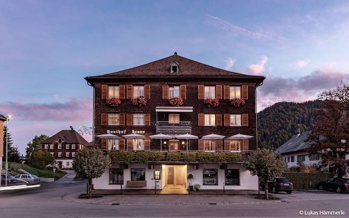 Wirtshaus, Hotel Gasthof Krone, Hittisau, Vorarlberg
