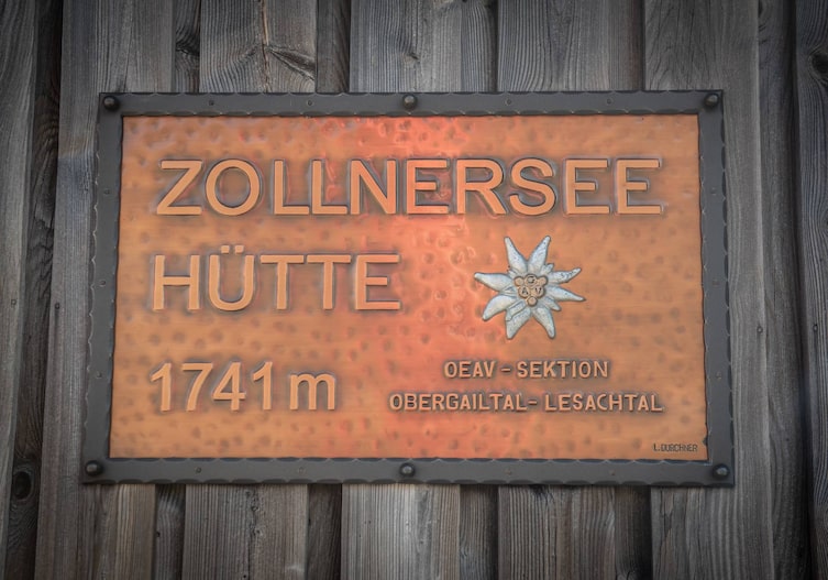 Ausflüge, Wirtshaus, Zollnerseehütte, Schild, Dellach, Kärnten
