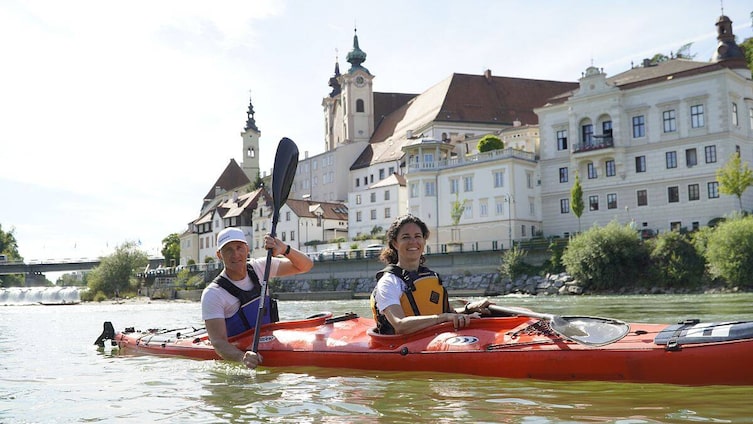 Kanu fahren auf der Enns