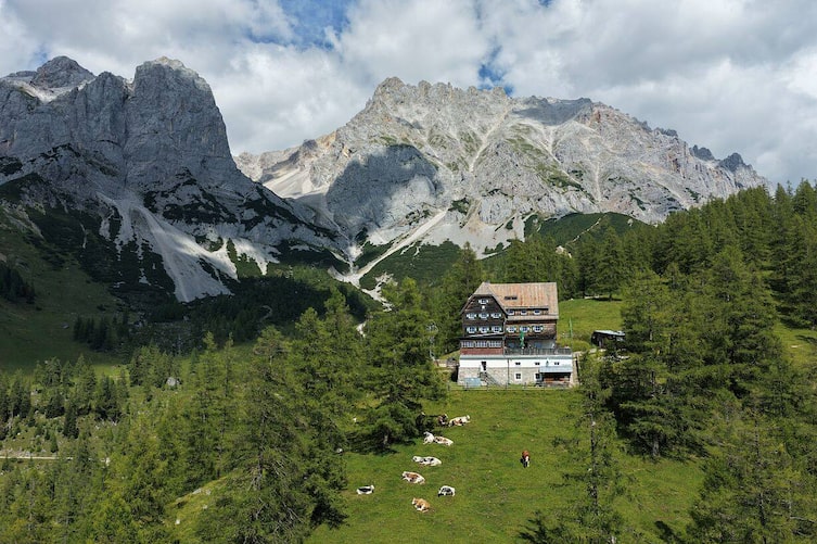 Austriahütte, Dachsteinmassiv, Steirische Hütten,