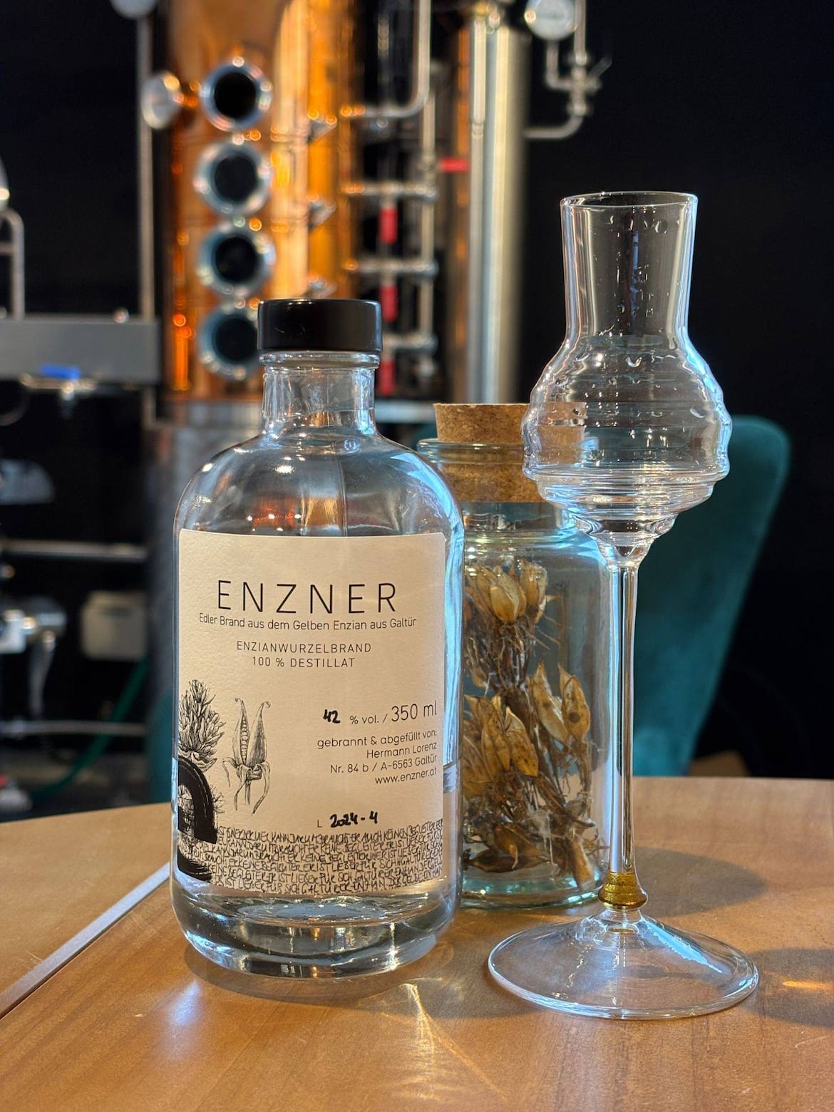 Enzianglas, Enzner, Schnaps, Galtür