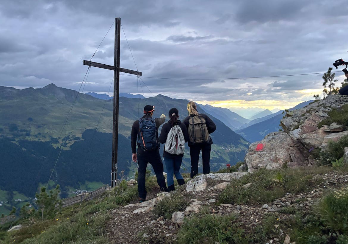 Ausblick vom Mitterkopf ins Paznaun.