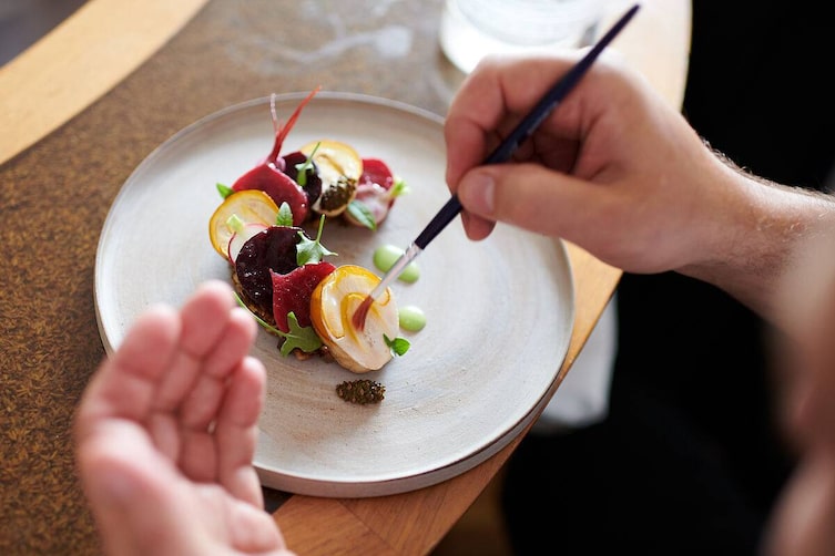 Ein Dessert im Restaurant Steirereck