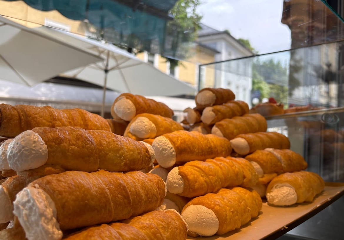 Frische Schaumrollen vom Rührwerk in Bad Ischl