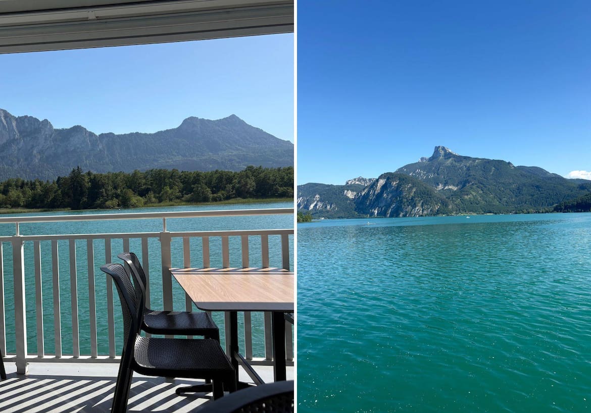 Aussicht von der Mondsee-Schiffahrt