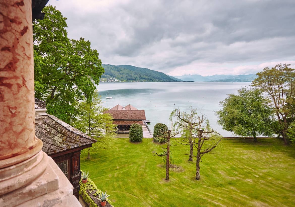 Aussicht von der Villa Paulick auf den Attersee