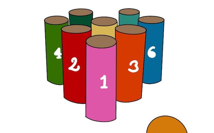 Kegelbahn, Basteln, Selbermachen, Bowling, Servus Kinder