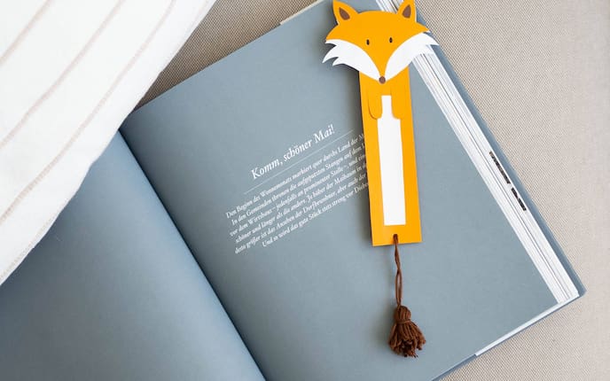 Tierisches Lesezeichen basteln