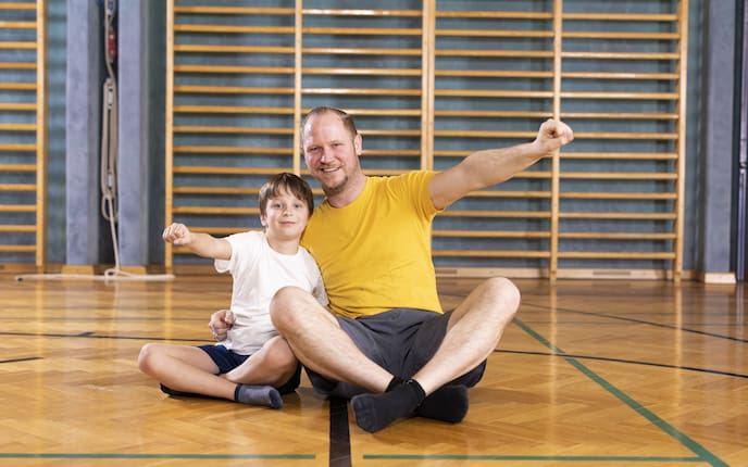 Kinder, Bewegung, Servus