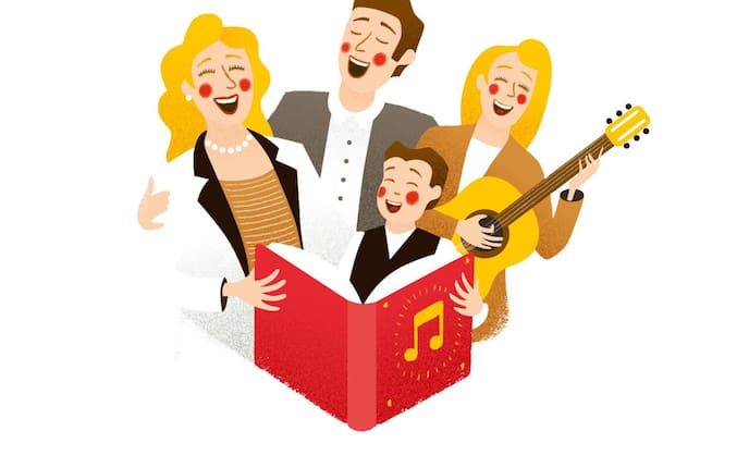 Warum singen uns gut tut, Illustration Menschen beim gemeinsamen singen