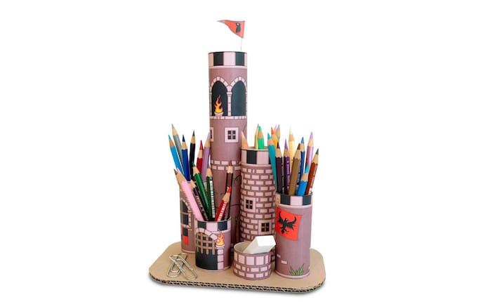 Ritterburg, Buntstifte, Basteln, Servus Kinder