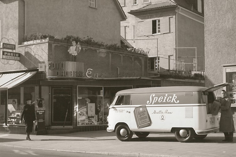 Der Speick Bus der 60er Jahre mit der Speick-Seife