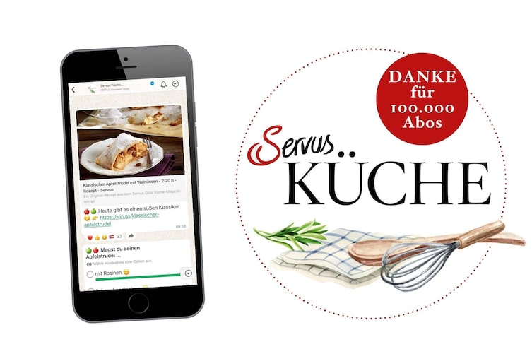 Servus Küche auf WhatsApp, Gewinnspiel