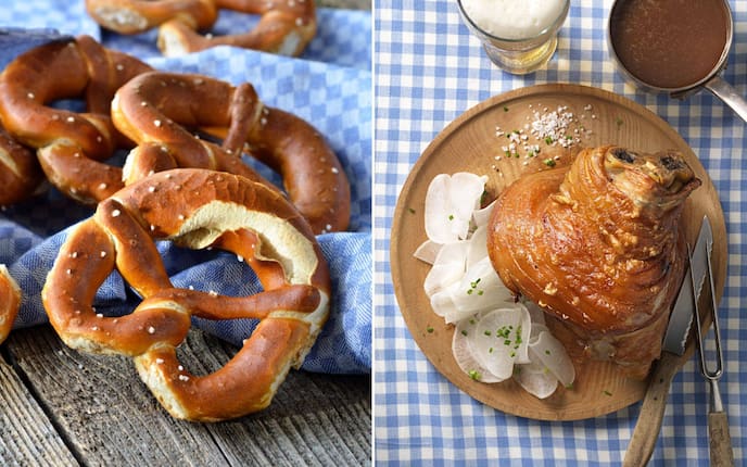 Krachende Schwarte, knusprige Brezel: Zwei Biergarten-Klassiker, die zusammen einfach unschlagbar sind.