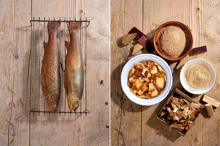 Gute Küche, Kochschule, Räuchern, Räucherfisch, Fische, Forellen, Smoked