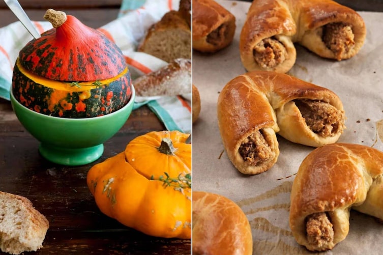 Eine cremige Kürbiscremesuppe und saftige Nussbeugerl: Das und mehr kochen wir jetzt im Herbst.