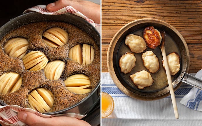 Waldviertler Apfel-Mohn-Kuchen, Holzhackernocken, Rezepte aus Niederösterreich