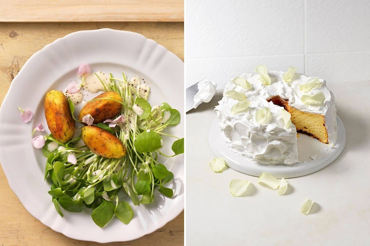 Erdäpfelnockerl, Salat, Kuchen mit Baiser, Rezeptplan, Wochenplan