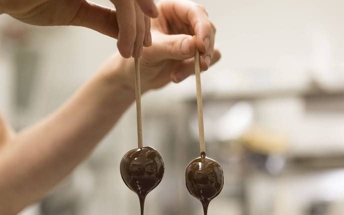 Holzstag, Schokokugel, Mozartkugel