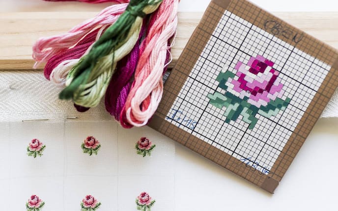 Petit Point Stickerei in Wien (Bild: Michael Reidinger)