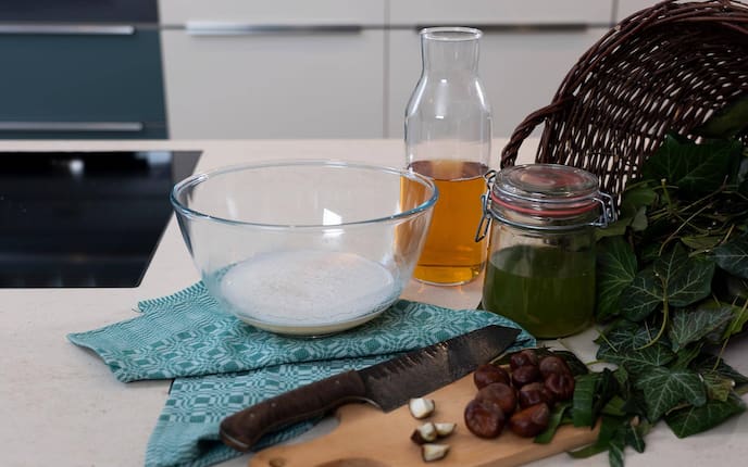 Waschmittel selber machen, Efeu, Rosskastanien