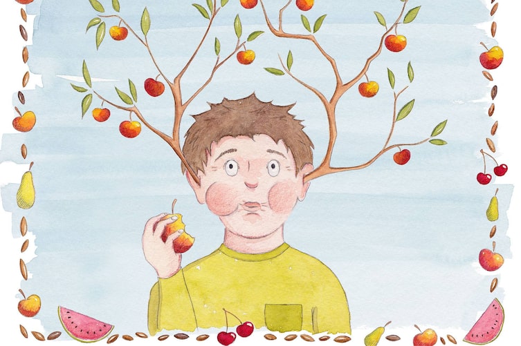 Baum, Apfel, Kerne, Magen
