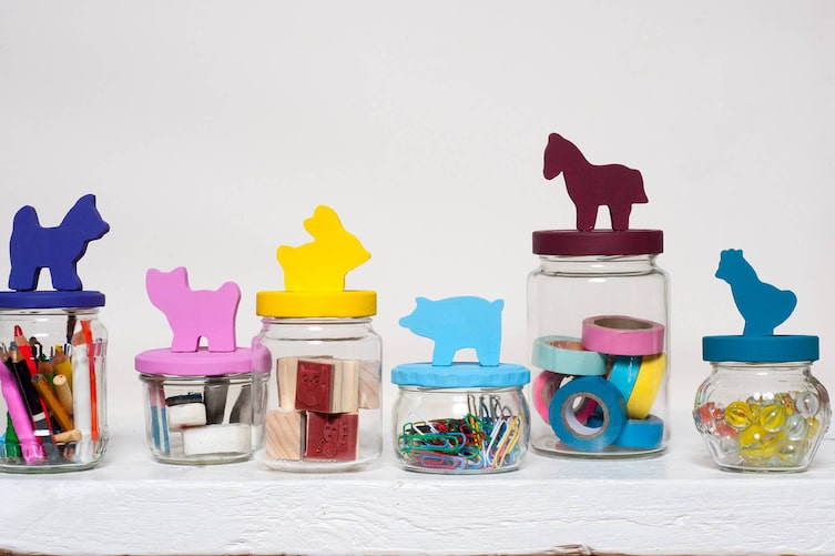 Kinder, Ordnung, Katze, Marmeladeglas, Basteln