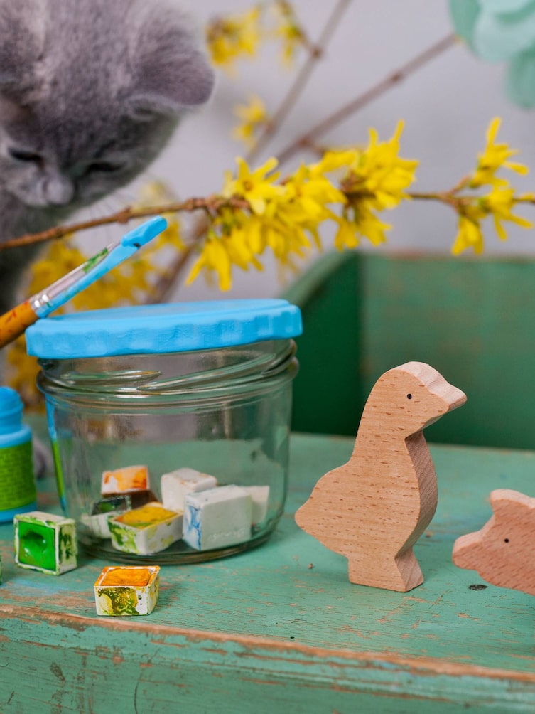 Kinder, Ordnung, Katze, Marmeladeglas, Basteln