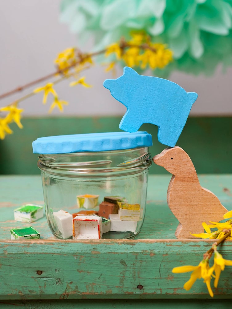 Kinder, Ordnung, Katze, Marmeladeglas, Basteln