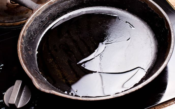 Eisenpfanne, reinigen, Servus am Marktplatz, Servus