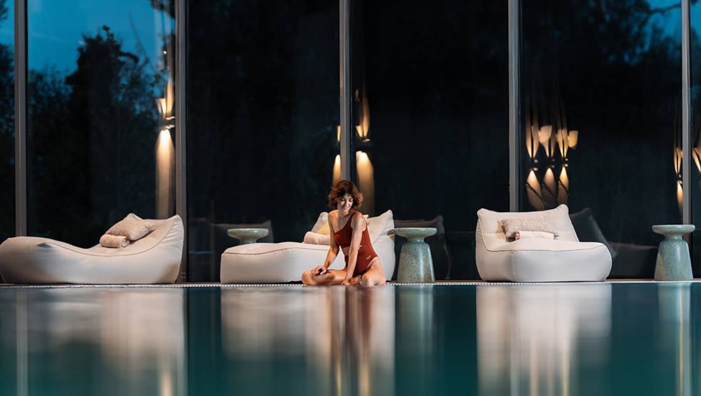 Ein Badegast im LePrimore Hotel & Spa in Heviz.
