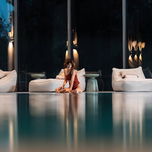 Ein Badegast im LePrimore Hotel & Spa in Heviz.