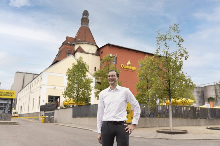 Braumeister und Geschäftsführer der Technik Tobias Frank in der Ottakringer Brauerei.